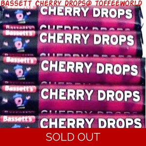 Bassett's Original Cherry Drops Roll Packs Sweets x 2 pks